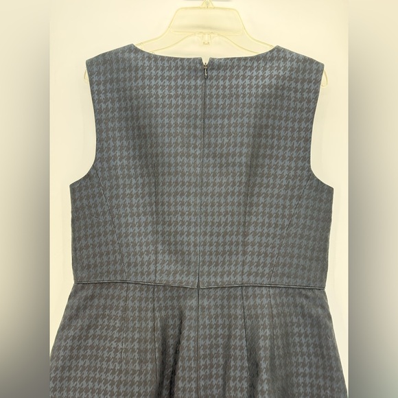 Banana Republic Navy Houndstooth Sleeveless Sheath Elegant Office Career Dress - Picture 6 of 15